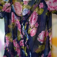 Abercrombie & Fitch 花柄 シフォンブラウスのサムネイル