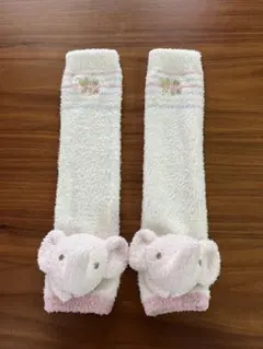 ジェラートピケ　ベビー レッグウォーマー ぞうデザイン