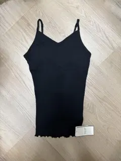 匿名配送　Mサイズ　カップ付きキャミソール　ブラック　Vネック　soup スープ