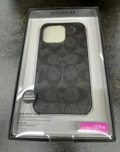 未開封　COACH iPhone 13 Pro スリムラップケース ブラック