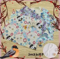 5枚 カットクロス 和風カットクロス 布 花柄 プリント 手芸 生地 はぎれ