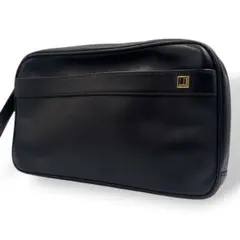 dunhill ダンヒル レザー クラッチバッグ セカンドバッグ ブラック