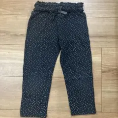 110サイズ 黒に白のドット柄パンツ