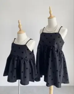 Laule'a フロッキードット　キャミソール　親子セット