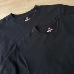 Hanes BEEFY ブラック Lサイズ (2枚セット)