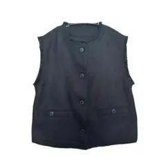 【LOWRYS FARM】ローリーズファーム ツイードベスト・ジレ ブラック