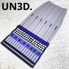 美品　UN3D.　アンスリード　ミックスドットジャカードニットスカート　36のサムネイル