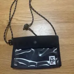 CHUMS ブラック サコッシュ 透明ポケット付き