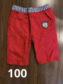 ミキハウス　ハーフパンツ　プッチーくん　100cm 赤