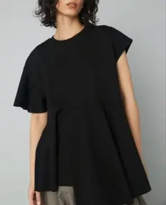 HeRIN.CYE クロップド ポンチ トップス 黒　ブラック　Free