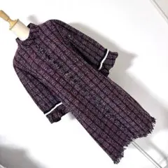 ベネトン ハイネック ツイード ワンピース 二次会 お呼ばれ f