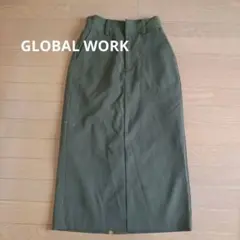 GLOBAL WORK タイトスカート カーキ M