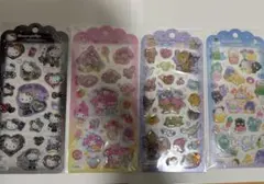 ドロップジェリーシール　マイメロ・キティ・サンリオ・はぴだんぶい4種セット