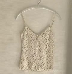 Brandy Melville 小花柄 リブ編み キャミソール