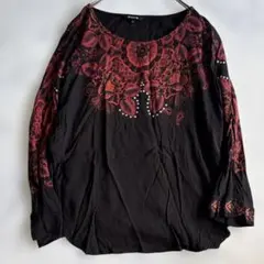 ✨美品✨ Desigual デシグアル スタッズ ペイズリー柄　黒M