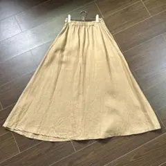 無印良品　リネンフレンチフレアスカート