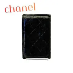CHANEL 黒 レザー キルティング カードケース