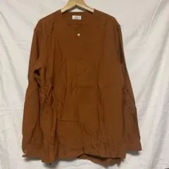 春夏ジョーゼット素材【JUN RED】比翼ノーカラーシャツ クルタ カットソーのサムネイル
