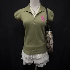 【レア】POLO ラルフローレン　ビッグポニー　ビーズ　ポロシャツ　y2k