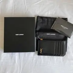 サンローラン フラグメントケース 黒 ブラック 金ロゴ