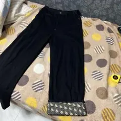 Kappa ブラックパンツ Sサイズ 裾柄ありのサムネイル