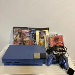 PlayStation 2 本体 アズライトブルー ソフト6本セット