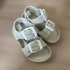 ベージュ ダブルバックル サンダル 13.0