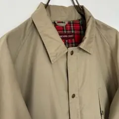ビンテージ 80~90s ステンカラーコート ベージュ ハーフ丈 L タータン