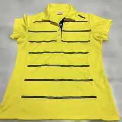 Wilson イエロー ストライプ ポロシャツ