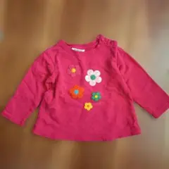 oshkosh ピンク 花刺繍 長袖トレーナー