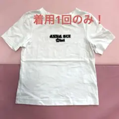 極美品！ANNA SUI Mini 刺繍ロゴ Tシャツ ホワイト　120cm