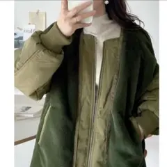 Classical Elf フェイクファードッキング中綿ジップブルゾン L