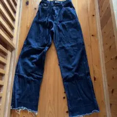 CLASSICAL E ダークブルー ワイドレッグデニム M