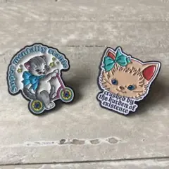 【新品】 レトロなネコ セット ピンバッジ ピンズ 猫 ねこ
