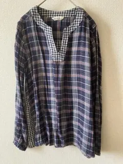 サマンサモスモス sm2 ダブルガーゼキーネックプルオーバー