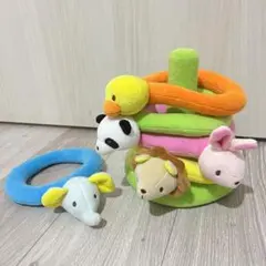 美品　エド・インター ふわふわなげっこ カラフル　輪投げ　ラトルのサムネイル