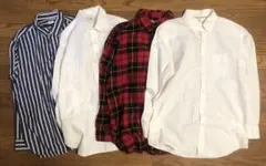 【ユニクロ/UNIQLO】長袖シャツ 4着☆L