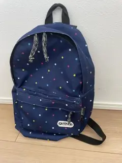 OUTDOOR ネイビー ドット柄 リュック