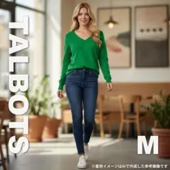 2214 TALBOTS トップス Vネック グリーン Mサイズのサムネイル