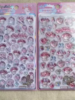 SALE★【海外正規品】マイメロディー　3Dクリスタルドロップシール★2枚セット