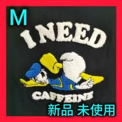 【新品】　ディズニー　ドナルドダック　Tシャツ　サガラ刺繍　Mサイズ ブラック