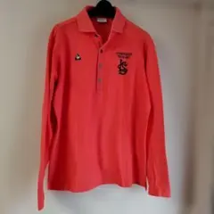 le coq sportif ゴルフコレクション オレンジポロシャツ　サイズＬＬ