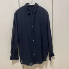 【美品】マレットメット　ネイビーシアーシャツ