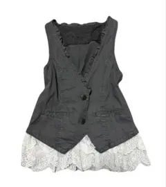 ベスト　ジレ　fairygrunge　コルセット　フリル　森ガール　y2k