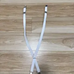 ホワイト ストレッチ Y字型サスペンダー