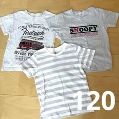 キッズ　男の子　Tシャツ 3枚セット　男児　無印良品　120