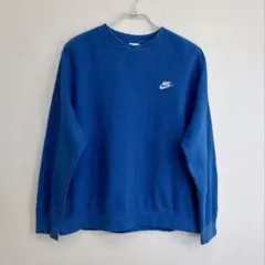 NIKE ナイキ スウェット ワンポイントロゴ L ブルー クルーネックのサムネイル