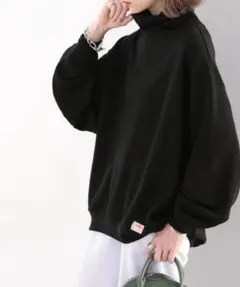 JAVA タートルネック裏毛BIGシルエットプルオーバー