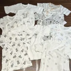 短肌着50〜60 8枚セット　ディズニー　ムーミン　ユニクロ