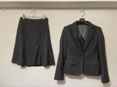 Nline スーツセット9号 チャコールグレー スカート